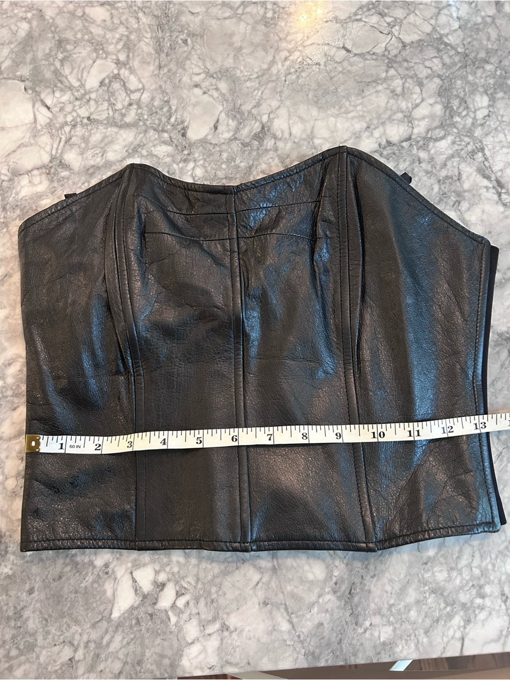 🖤 Timeless Leather Elegance | Wilsons Genuine Leather Bustier - Picture 4 of 7